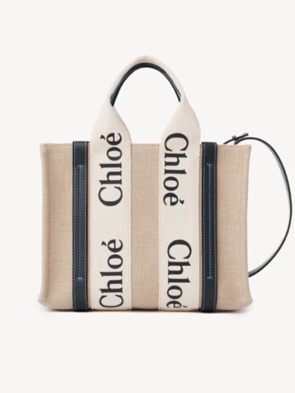MINI WOODY TOTE BAG IN LINEN